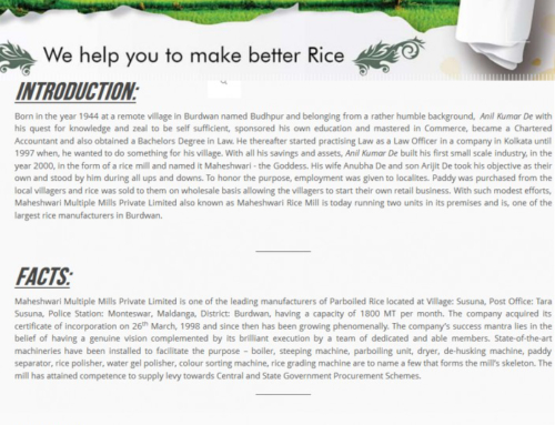 Maheswari Rice Mill (Informative Website)